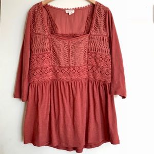 Anthropologie Meadow Rue 3/4 sleeve top